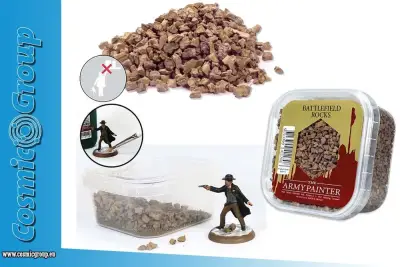 Figurine basing battlefield rocks
